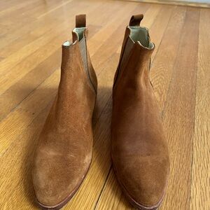 Women’s Tan Suede Chelsea Boots
